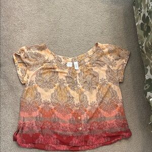 Emma James Paisley Blouse - Red and Brown